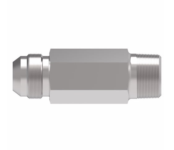 202113-8-10S Aeroquip by Danfoss | External Pipe/37° Flare Adapter | -08 Male NPTF x -10 Male JIC | Steel
