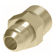 2021-4-4B Aeroquip by Danfoss | External Pipe/37° JIC Flare Adapter | -04 Male NPTF x -04 Male SAE 37° JIC Flare | Brass
