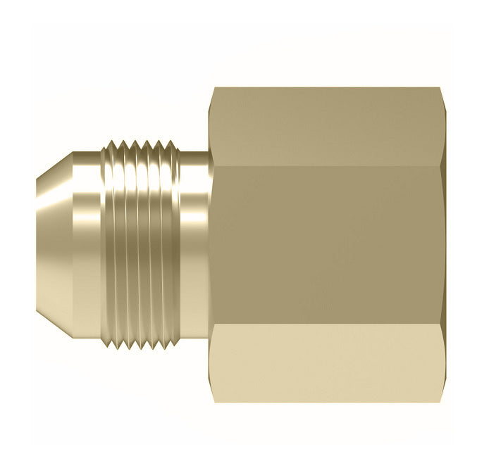 2022-12-12B Aeroquip by Danfoss | Internal Pipe/37° JIC Flare Adapter | -12 Female NPTF x -12 Male SAE 37° Flare | Brass