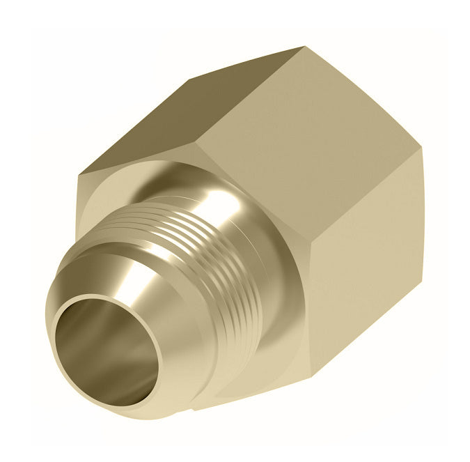 2022-16-16B Aeroquip by Danfoss | Internal Pipe/37° JIC Flare Adapter | -16 Female NPTF x -16 Male SAE 37° Flare | Brass