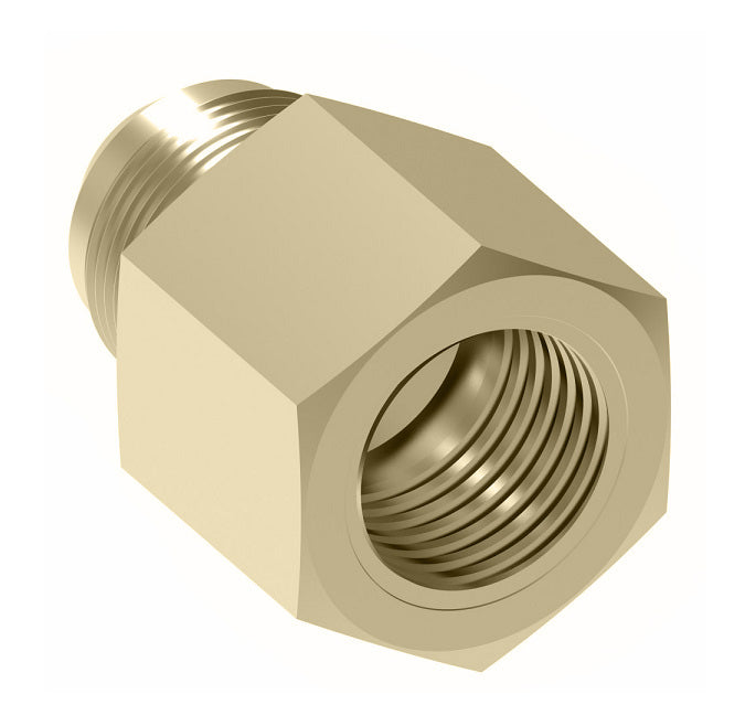 2022-12-12B Aeroquip by Danfoss | Internal Pipe/37° JIC Flare Adapter | -12 Female NPTF x -12 Male SAE 37° Flare | Brass