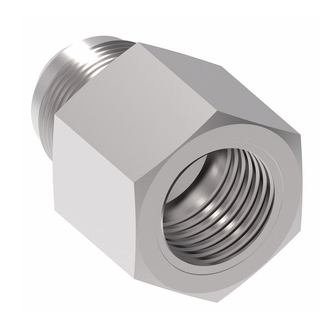 2022-4-5S Aeroquip by Danfoss | Internal Pipe/37° JIC Flare Adapter | -04 Female NPTF x -05 Male SAE 37° Flare | Steel