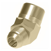 2023-16-16B Aeroquip by Danfoss | External Pipe/37° JIC Flare 45° Elbow Adapter | -16 Male NPTF x -16 Male JIC | Brass