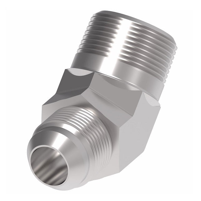 2023-2-5S Aeroquip by Danfoss | External Pipe/37° JIC Flare 45° Elbow Adapter | -02 Male NPTF x -05 Male JIC | Steel
