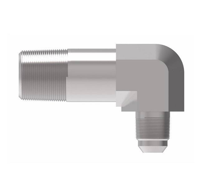 202411-8-8S Aeroquip by Danfoss | Extra Pipe/37° JIC Flare 90° Elbow Adapter | -08 Male NPTF x -08 Male 37° JIC Flare | Steel