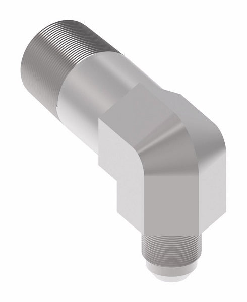 202411-8-10S Aeroquip by Danfoss | Extra Pipe/37° JIC Flare 90° Elbow Adapter | -08 Male NPTF x -10 Male 37° JIC Flare | Steel