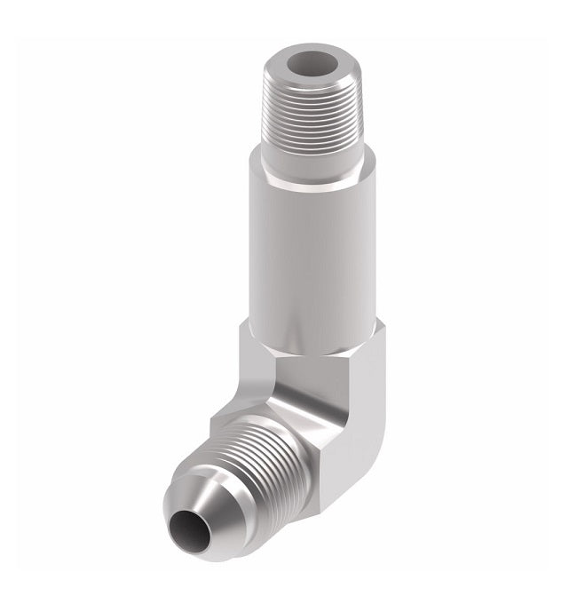 202413-8-12S Aeroquip by Danfoss | Long External Pipe/37° JIC Flare 90° Elbow Adapter | -08 Male NPTF x -12 Male 37° JIC Flare | Steel