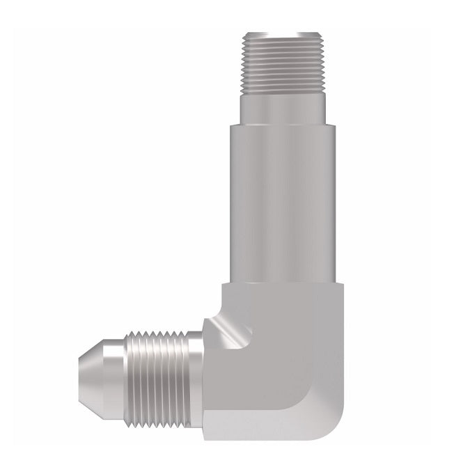 202413-4-5S Aeroquip by Danfoss | Long External Pipe/37° JIC Flare 90° Elbow Adapter | -04 Male NPTF x -05 Male 37° JIC Flare | Steel