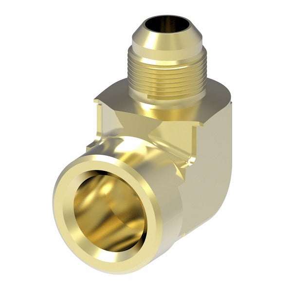 2025-2-4B Aeroquip by Danfoss | Internal Pipe/37° JIC Flare Swivel 90° Elbow Adapter | -02 Female NPTF x -04 Male 37° JIC Flare Swivel | Brass