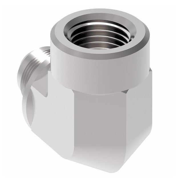 2025-24-24S Aeroquip by Danfoss | Internal Pipe/37° JIC Flare Swivel 90° Elbow Adapter | -24 Female NPTF x -24 Male 37° JIC Flare Swivel | Steel
