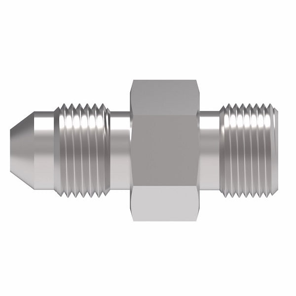 202701-8-6S Aeroquip by Danfoss | SAE ORB/37° JIC Flare Adapter (without O-Ring) | -08 Male SAE O-Ring Boss x -06 Male 37° JIC Flare | Steel
