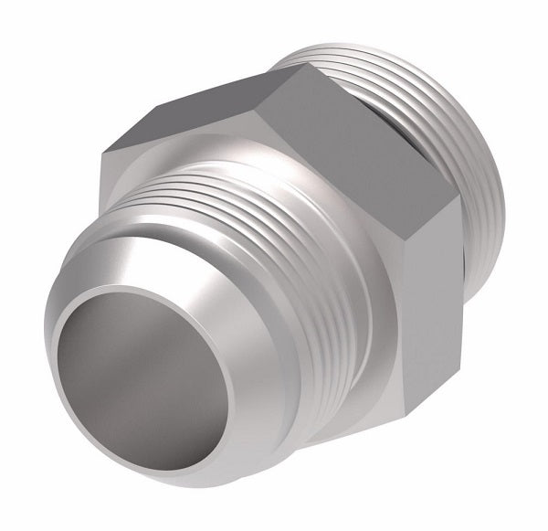259-202702-16-8 Aeroquip by Danfoss | SAE ORB/37° JIC Flare Adapter | -16 Male SAE O-Ring Boss x -08 Male 37° JIC Flare | Stainless Steel