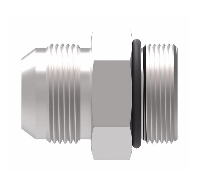 202702-12-16S Aeroquip by Danfoss | SAE ORB/37° JIC Flare Adapter | -12 Male SAE O-Ring Boss x -16 Male 37° JIC Flare | Steel