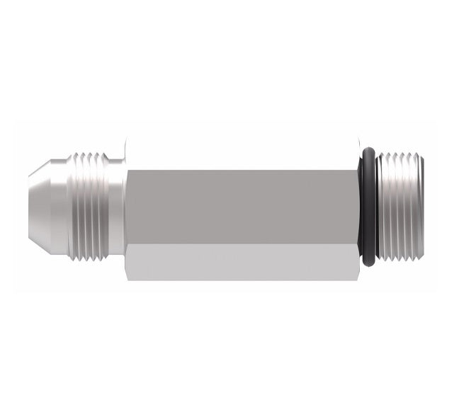 202713-12-12S Aeroquip by Danfoss | SAE ORB/37° Flare Long Adapter | -12 Male SAE O-Ring Boss x -12 Male 37° JIC Flare | Steel