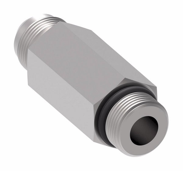 202713-6-6S Aeroquip by Danfoss | SAE ORB/37° Flare Long Adapter | -06 Male SAE O-Ring Boss x -06 Male 37° JIC Flare | Steel