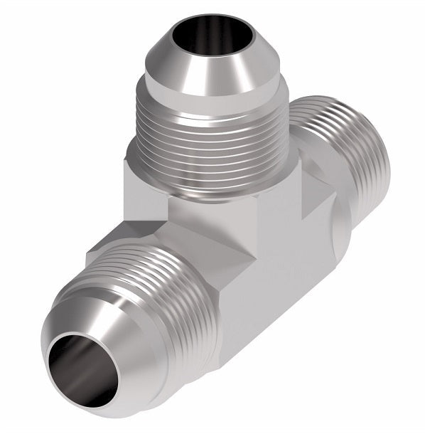 2028-6-8S Aeroquip by Danfoss | External Pipe Run/37° JIC Flare Tee Adapter | -06 Male NPTF x -08 Male 37° JIC Flare x -08 Male 37° JIC Flare | Steel
