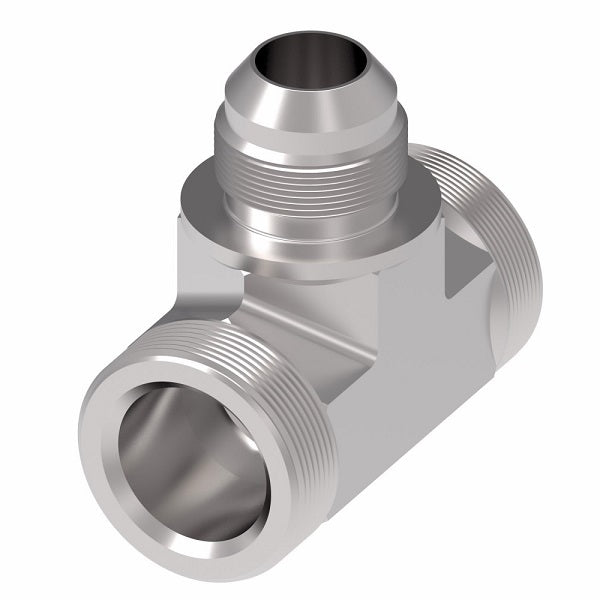 202901-12-12S Aeroquip by Danfoss | Internal Pipe/37° JIC Flare Branch Tee Adapter | -12 Female NPTF x -12 Female NPTF x -12 Male 37° JIC Flare | Steel