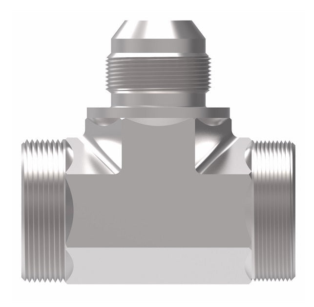 202901-12-12S Aeroquip by Danfoss | Internal Pipe/37° JIC Flare Branch Tee Adapter | -12 Female NPTF x -12 Female NPTF x -12 Male 37° JIC Flare | Steel