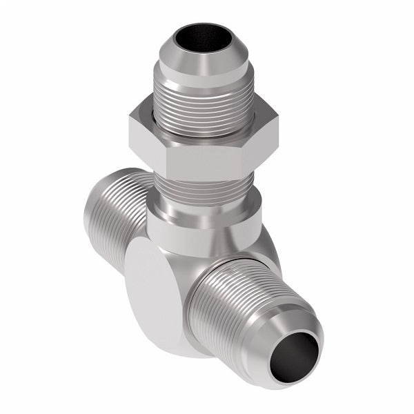 203002-4-4S Aeroquip by Danfoss | 37° JIC Flare Bulkhead Branch/37° JIC Flare Tee Adapter | -04 Male 37° JIC Flare x -04 Male 37° JIC Flare x -04 Male 37° JIC Flare Bulkhead | Steel
