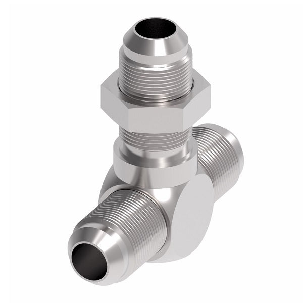203002-4-4S Aeroquip by Danfoss | 37° JIC Flare Bulkhead Branch/37° JIC Flare Tee Adapter | -04 Male 37° JIC Flare x -04 Male 37° JIC Flare x -04 Male 37° JIC Flare Bulkhead | Steel