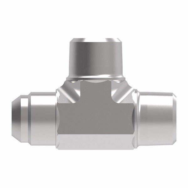 203007-6-8S Aeroquip by Danfoss | External Pipe/37° JIC Flare Run Tee Adapter | -06 Male NPTF x -08 Male 37° JIC Flare x -06 Male NPTF | Steel