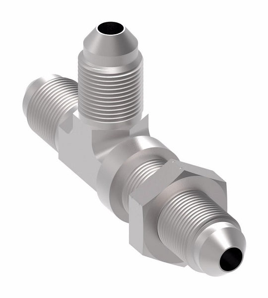 203008-3-3S Aeroquip by Danfoss | 37° JIC Flare Bulkhead Run/37° JIC Flare Tee Adapter | -03 Male 37° JIC Flare Bulkhead x -03 Male 37° JIC Flare x -03 Male 37° JIC Flare | Steel