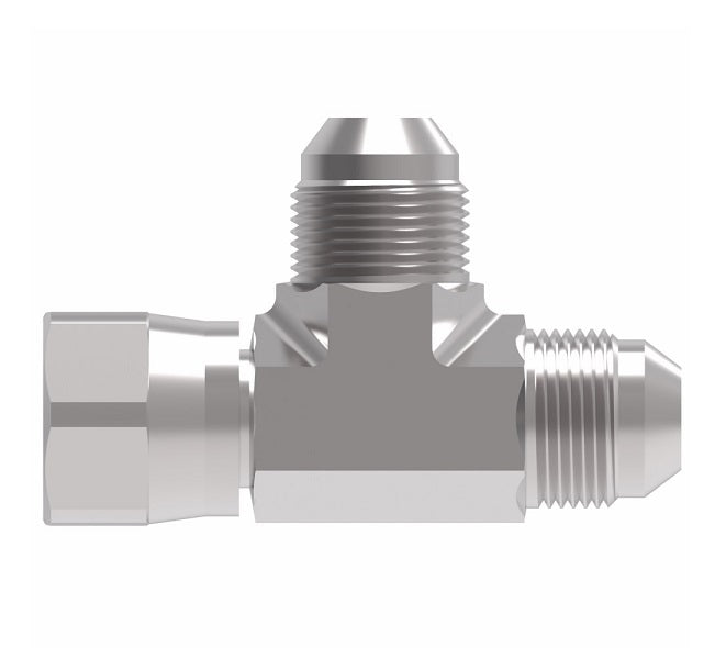 203102-6-6S Aeroquip by Danfoss | Female 37° JIC Flare Run/Male 37° JIC Flare Tee Adapter | -06 Female 37° JIC Flare x -06 Male 37° JIC Flare x -06 Male 37° JIC Flare | Steel