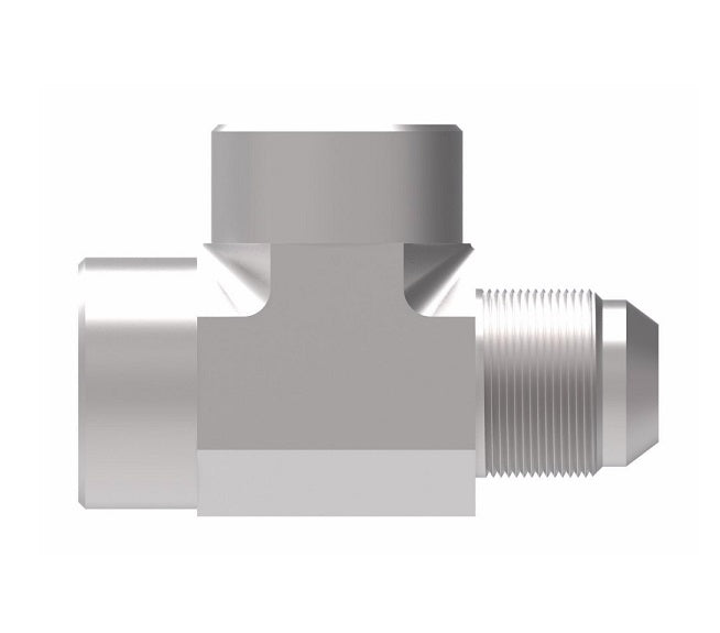 203104-16-16S Aeroquip by Danfoss | Internal Pipe/Internal Pipe/37° JIC Flare Run Tee Adapter | -16 Female NPTF x -16 Female NPTF x -16 Male 37° JIC Flare | Steel