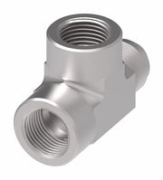 203104-16-16S Aeroquip by Danfoss | Internal Pipe/Internal Pipe/37° JIC Flare Run Tee Adapter | -16 Female NPTF x -16 Female NPTF x -16 Male 37° JIC Flare | Steel
