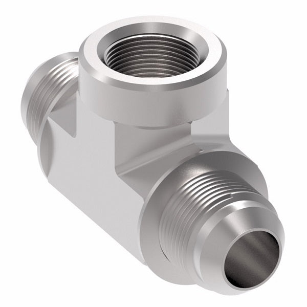 2031-6-8S Aeroquip by Danfoss | Internal Pipe Branch/37° JIC Flare Swivel Tee Adapter | -06 Female NPTF x -08 Male 37° JIC Flare x -08 Male 37° JIC Flare | Steel