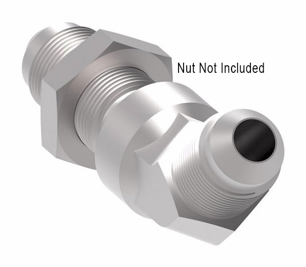 2042-1-8-8S Aeroquip by Danfoss | 37° Flare Bulkhead/37° Flare 45° Elbow Adapter (without Nut) | -08 Male 37° JIC Flare Bulkhead x -08 Male 37° JIC Flare | Steel