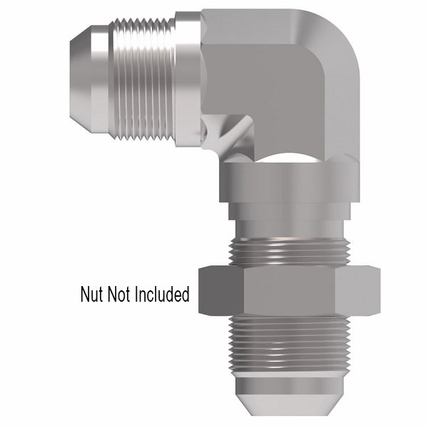 2043-1-10-10S Aeroquip by Danfoss | Male 37° JIC Flare Bulkhead/37° (JIC) Flare 90° Elbow Adapter (without Nut) | -10 Male 37° JIC Flare Bulkhead x -10 Male 37° JIC Flare | Steel