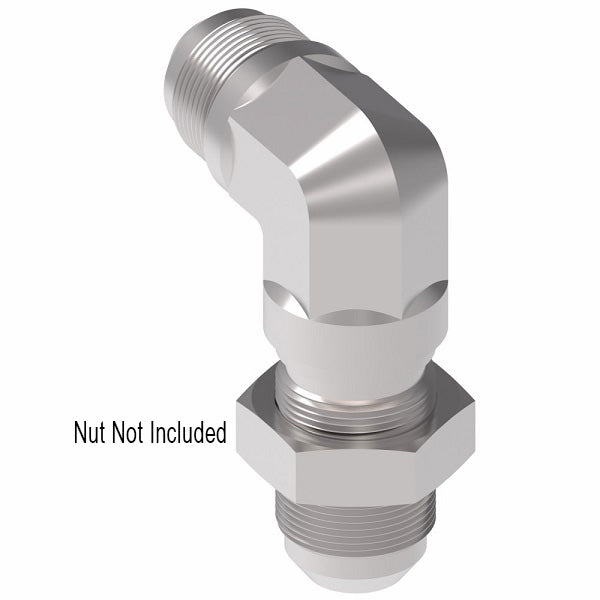 2043-1-10-10S Aeroquip by Danfoss | Male 37° JIC Flare Bulkhead/37° (JIC) Flare 90° Elbow Adapter (without Nut) | -10 Male 37° JIC Flare Bulkhead x -10 Male 37° JIC Flare | Steel