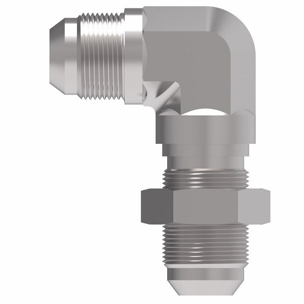 2043-5-5S Aeroquip by Danfoss | Male 37° JIC Flare Bulkhead/37° (JIC) Flare 90° Elbow Adapter | -05 Male 37° JIC Flare Bulkhead x -05 Male 37° JIC Flare | Steel