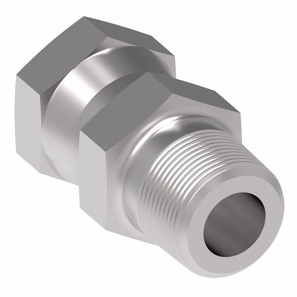 2045-24-20S Aeroquip by Danfoss | Internal Pipe Swivel (NPSM)/External Pipe Straight Adapter | -24 Female NPSM x -20 Male NPTF | Steel