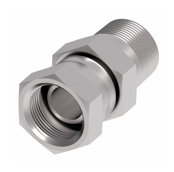 2045-16-20S Aeroquip by Danfoss | Internal Pipe Swivel (NPSM)/External Pipe Straight Adapter | -16 Female NPSM x -20 Male NPTF | Steel