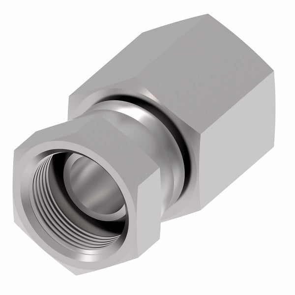 2046-4-6S Aeroquip by Danfoss | Internal Pipe Swivel (NPSM)/External Pipe Straight Adapter | -04 Female NPSM x -06 Female NPTF | Steel