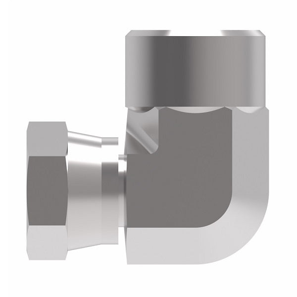 2048-6-6S Aeroquip by Danfoss | Internal Pipe Swivel (NPSM)/Internal Pipe 90° Elbow Adapter | -06 Female NPSM x -06 Female NPTF | Steel