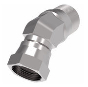 2049-6-4S Aeroquip by Danfoss | Internal Pipe Swivel (NPSM)/External Pipe 45° Elbow Adapter | -06 Female NPSM x -04 Male NPTF | Steel