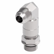 206209-4-4S Aeroquip by Danfoss | SAE ORB (adj.)/37° JIC Flare Long 90° Elbow Adapter | -04 Male SAE O-Ring Boss x -04 Male 37° JIC Flare | Steel