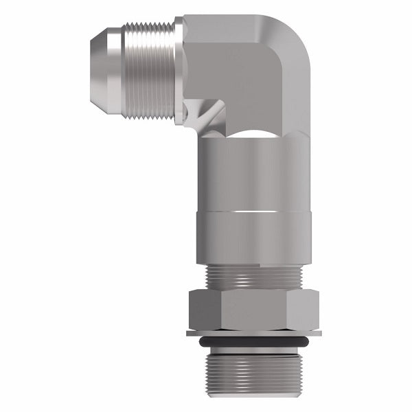 206209-16-16S Aeroquip by Danfoss | SAE ORB (adj.)/37° JIC Flare Long 90° Elbow Adapter | -16 Male SAE O-Ring Boss x -16 Male 37° JIC Flare | Steel