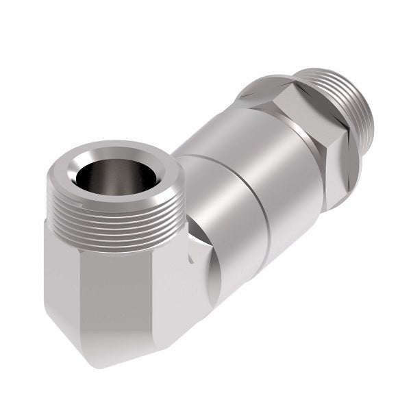 206804-16-16S Aeroquip by Danfoss | Internal Pipe/SAE ORB (Adj.) 90° Elbow Adapter | -16 Female NPTF x -16 Male SAE O-Ring Boss | Steel