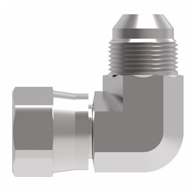 2071-5-5S Aeroquip by Danfoss | 37° JIC Flare Swivel/37° JIC Flare 90° Elbow Adapter | -05 Female 37° JIC Flare Swivel x -05 Male 37° JIC Flare | Steel