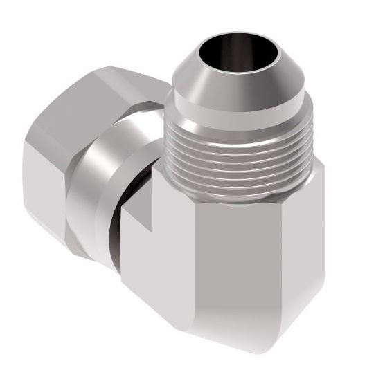 2071-8-6S Aeroquip by Danfoss | 37° JIC Flare Swivel/37° JIC Flare 90° Elbow Adapter | -08 Female 37° JIC Flare Swivel x -06 Male 37° JIC Flare | Steel