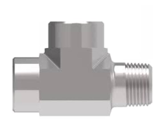 2092-20-20S Aeroquip by Danfoss | External Pipe Run/Internal Pipe Tee Adapter | -20 Male NPTF x -20 Female NPTF x -20 Female NPTF | Steel