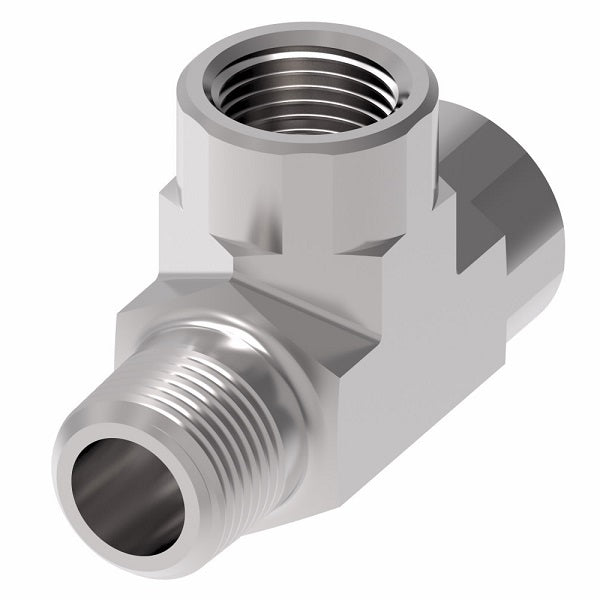 2092-4-4S Aeroquip by Danfoss | External Pipe Run/Internal Pipe Tee Adapter | -04 Male NPTF x -04 Female NPTF x -04 Female NPTF | Steel