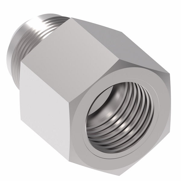 2215-8-10S Aeroquip by Danfoss | Female 37° JIC Flare/ Male 37° JIC Flare Adapter | -08 Female 37° JIC Flare x -10 Male 37° JIC Flare | Steel