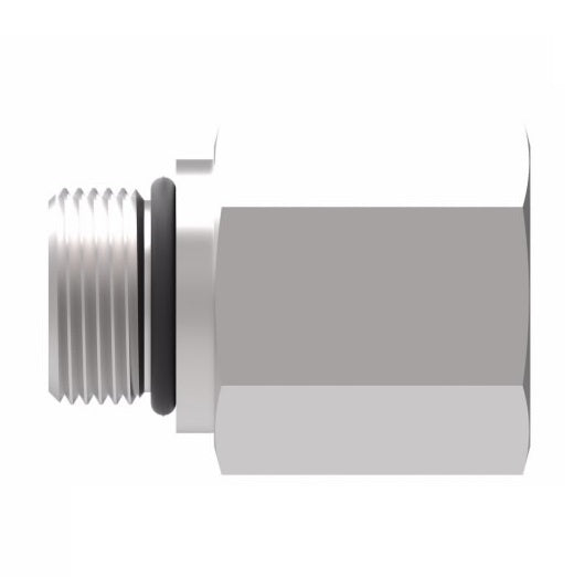 2216-2-5S Aeroquip by Danfoss | Internal Pipe/SAE ORB Adapter | -02 Female NPTF x -05 Male SAE O-Ring Boss | Steel