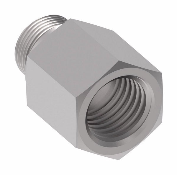 2216-20-20S Aeroquip by Danfoss | Internal Pipe/SAE ORB Adapter | -20 Female NPTF x -20 Male SAE O-Ring Boss | Steel