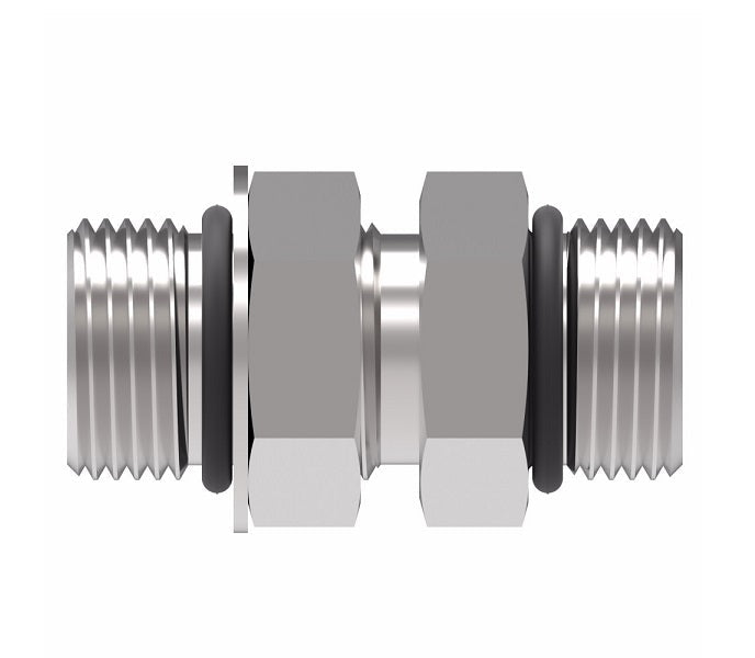 2220-10-10S Aeroquip by Danfoss | SAE O-Ring Boss/Adjustable SAE O-Ring Boss (ORB) Adapter | -10 Male SAE O-Ring Boss x -10 Male SAE O-Ring Boss | Steel